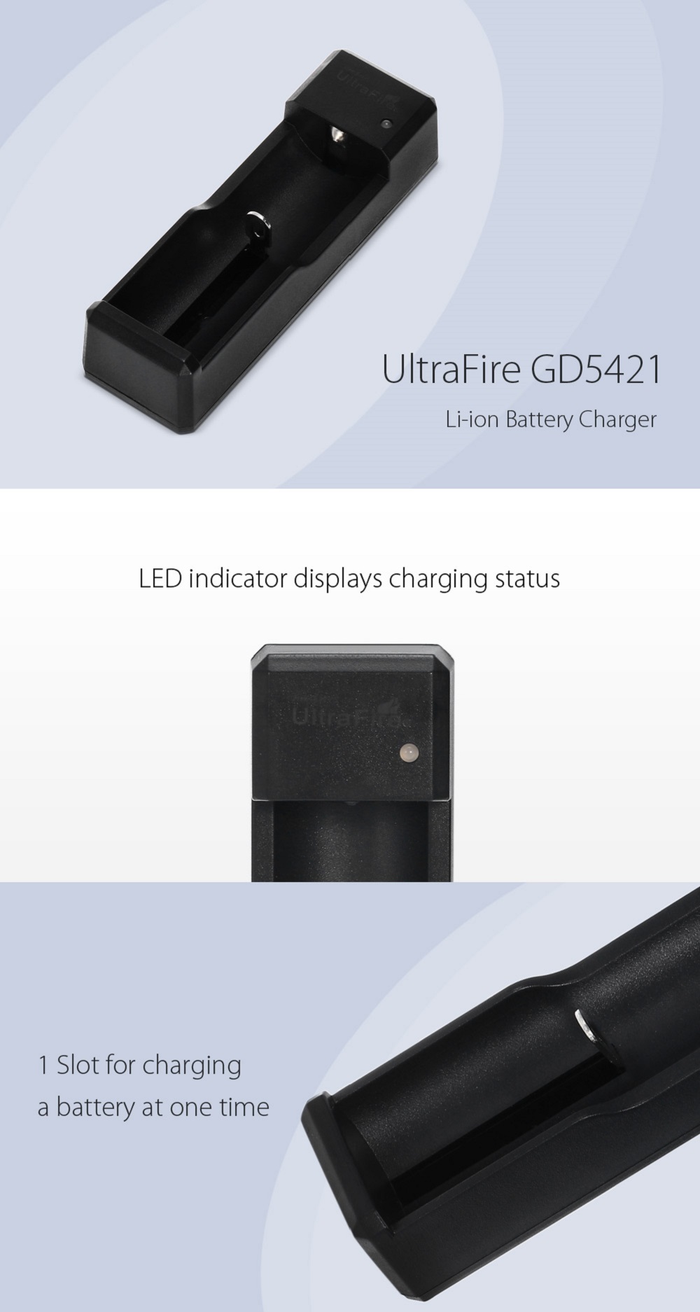 Зарядное устройство UltraFire GD5421 18650/16340/10440/14500